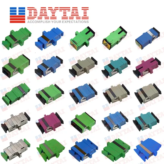 Fiber Optic Adaptor Sc APC No Ear Type with Shutter to Aux Adaptor 